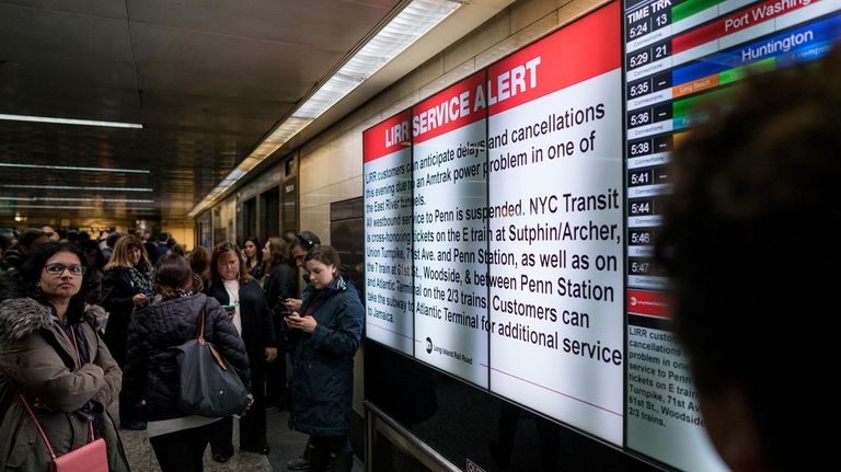 The entrance to Penn Station at 7th Avenue