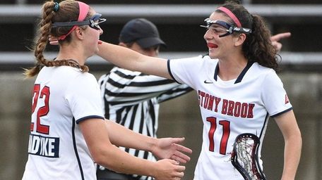Stony Brook midfielder Dorrien Van Dyke and midfielder