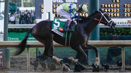 John Velazquez rides Always Dreaming to victory in
