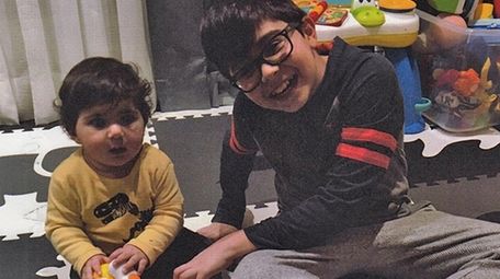 Kidsday reporter Yaron Borochov and his 10-month-old nephew,