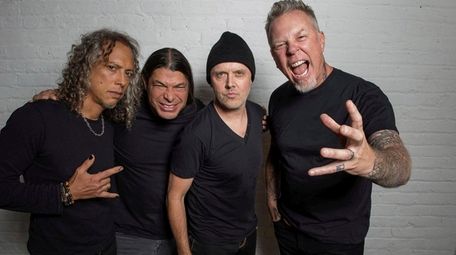 Metallica -- Kirk Hammett, left, Robert Trujillo, Lars