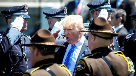 President Donald Trump arrives at the 36th annual