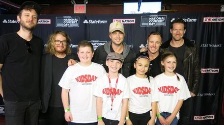 Kidsday reporters, from left, Aidan Shelbourne, Jack Ryan,