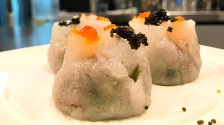 Steak and asparagus dumplings are on the dim
