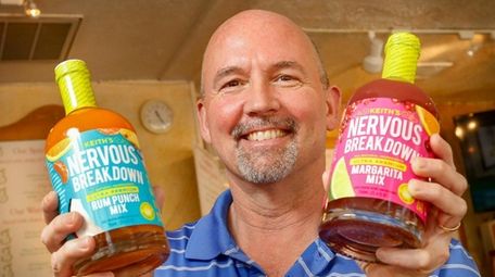 Keith Davis, with bottles of his Keith's Nervous