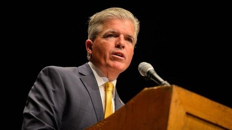 Suffolk County Executive Steve Bellone gives his State