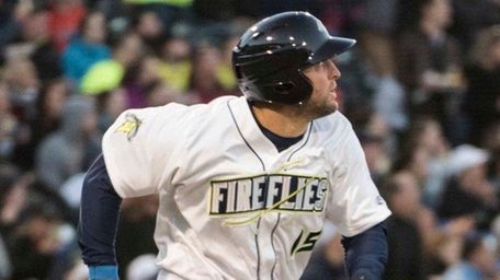 Columbia Firefly's Tim Tebow watches his home run