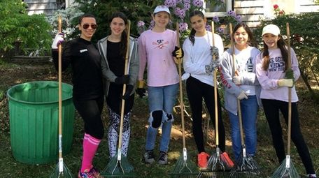 Members of Girl Scout Troop 3518 in Syosset