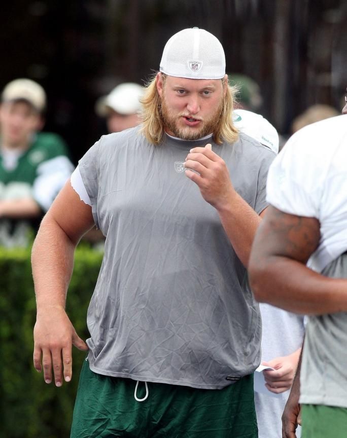 Jets center Nick Mangold during an open practice