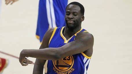 Golden State's Draymond Green reacts to a technical
