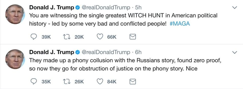 Trump responded on Thursday, June 15, 2017, to