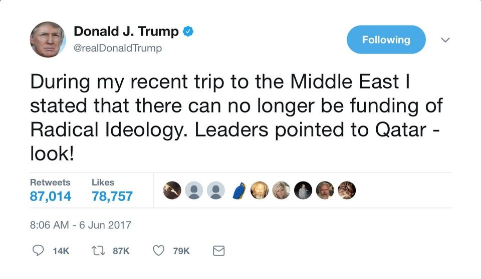Trump took credit for severed diplomatic and commercial