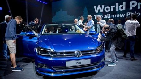 Visitors take a look at the new VW