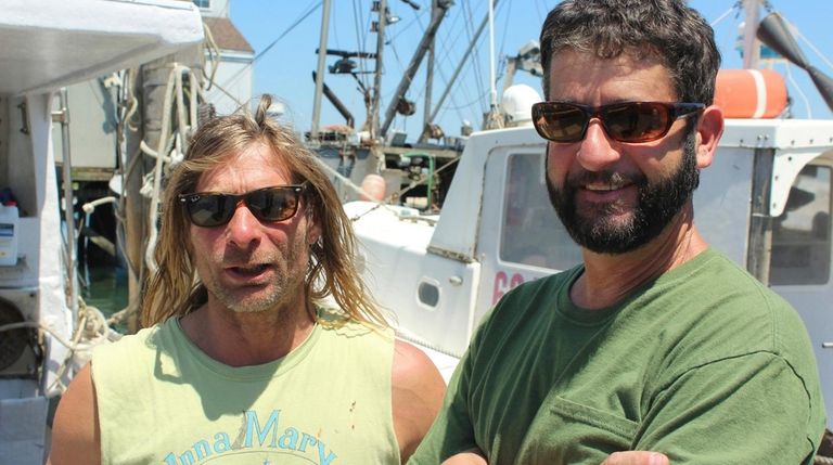 Montauk fishermen and authors Anthony Sosinski, left, and