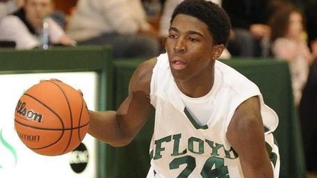 William Floyd's Devin Burney drives the ball against