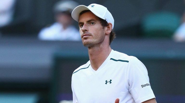 Andy Murray of Great Britain gives the thumbs