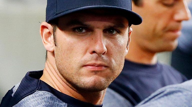 Greg Bird of the Yankees looks on against