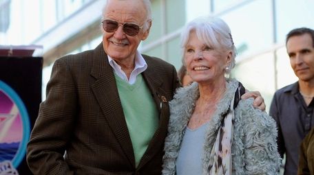 Joan Lee with her husband, comic book creator