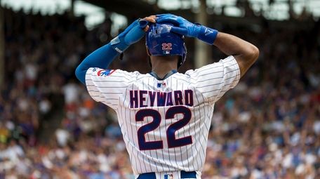 Chicago Cubs right fielder Jason Heyward after the