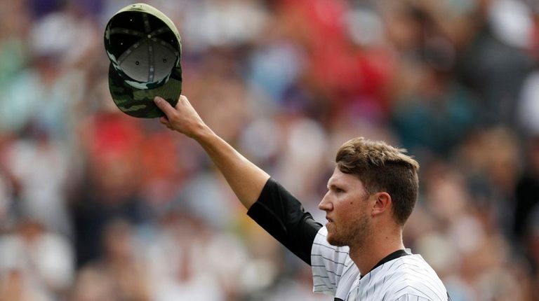 Colorado Rockies starting pitcher Kyle Freeland acknowledges the