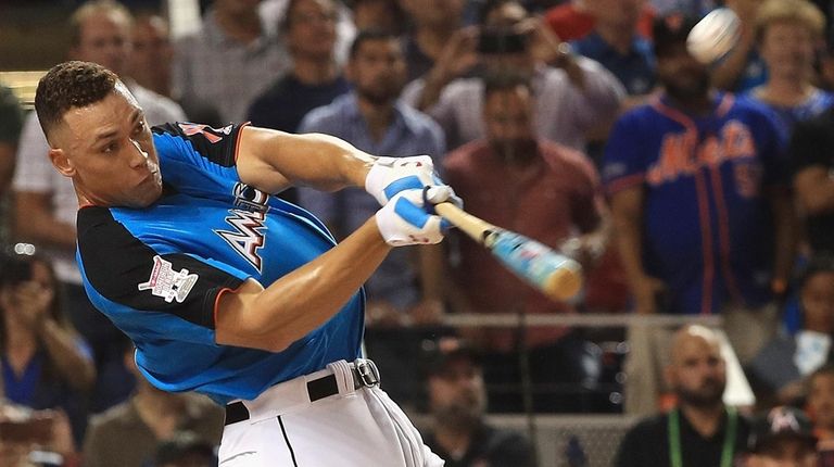 Aaron Judge of the New York Yankees competes