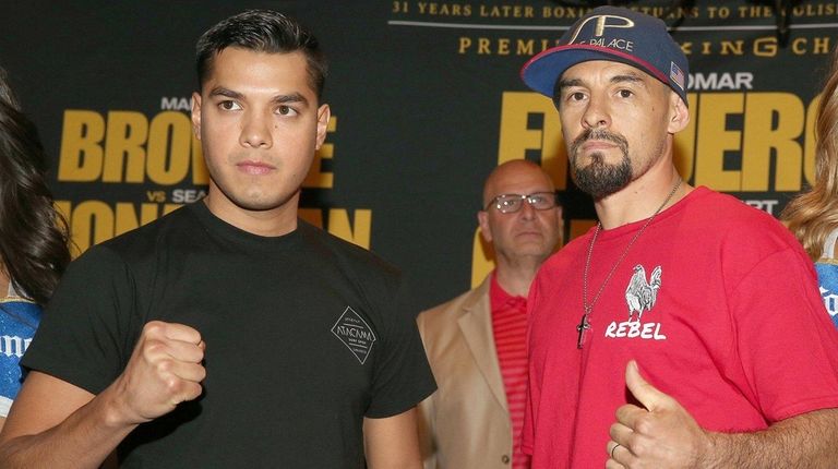 Omar Figueroa and Robert Guerrero face off during
