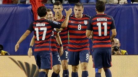 United States' Jordan Morris celebrates after scoring a