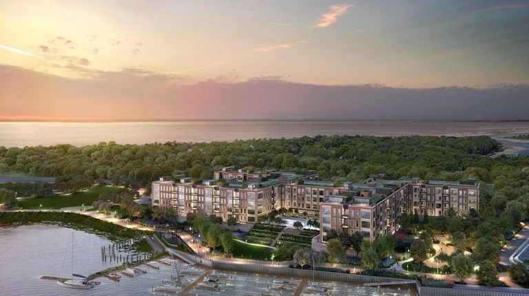 Construction of The Beacon, a 167-unit condominium building