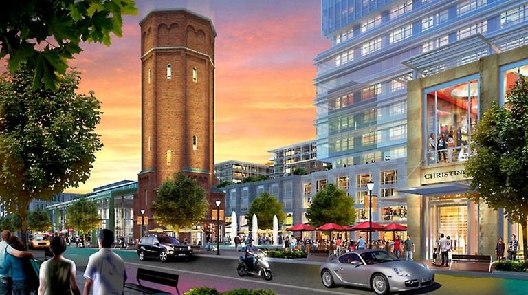 Artist rendering of the public area with tower