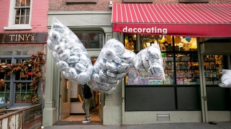 A man leaves the Balloon Station in TriBeCa