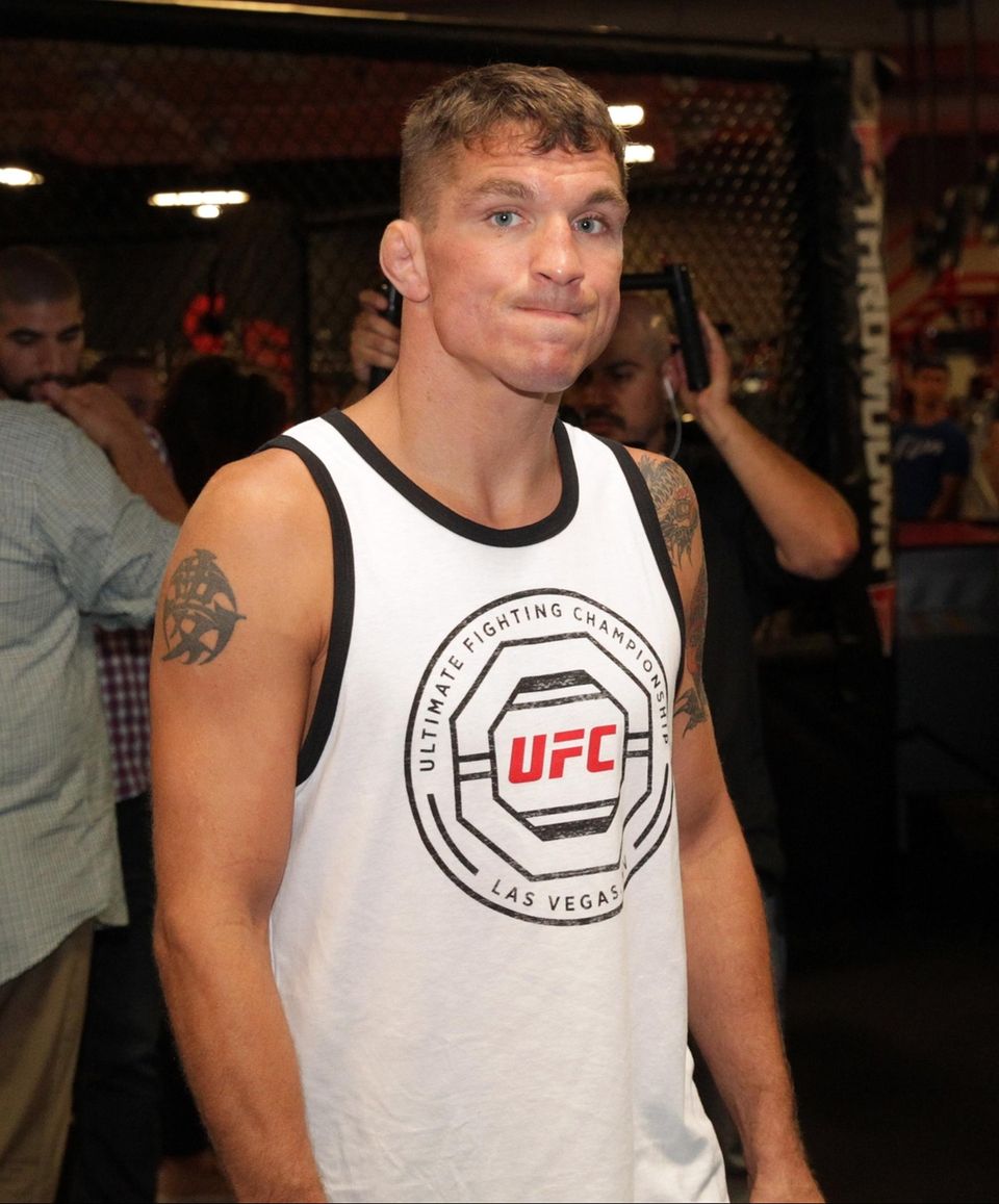 Darren Elkins at the UFC Long Island workouts