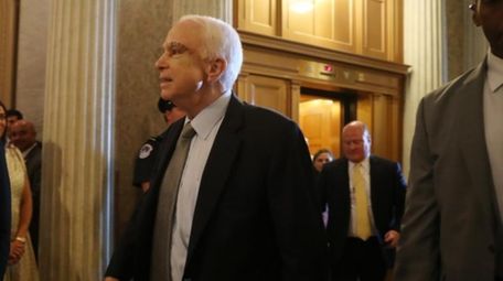 Sen. John McCain, R-Ariz. arrives on Capitol Hill