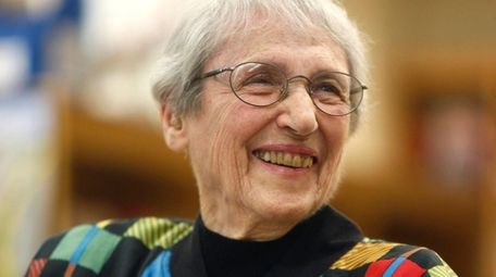 Margaret Lambert, 96, during a ceremony to rename