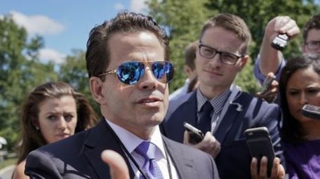 White House communications director Anthony Scaramucci speaks to