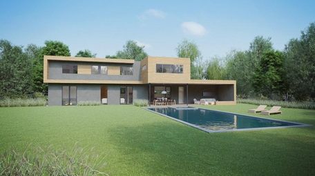 A 4,200-square-foot sustainable luxury getaway under construction in