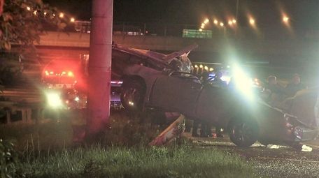A 23-year-old woman was airlifted to Stony Brook