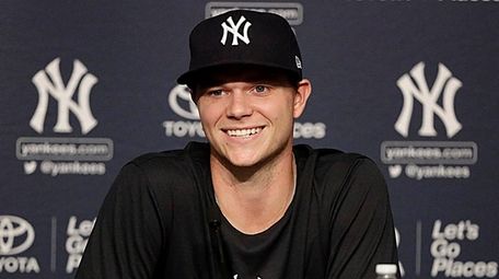 New Yankees pitcher Sonny Gray meets with the