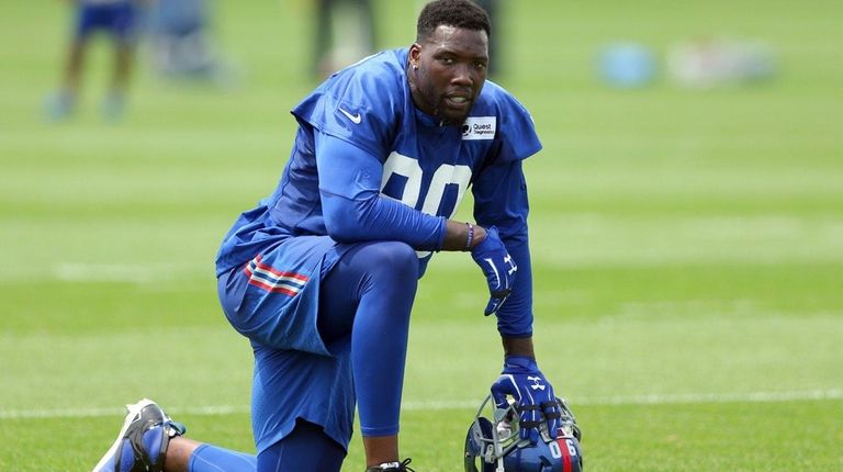 Giants defensive end Jason Pierre-Paul during training camp at