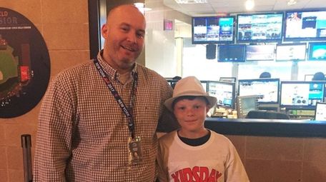 Kidsday reporter Michael Fiocco with his cousin, Mike