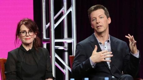 Megan Mullally and Sean Hayes take part in