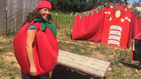 Farmer and owner Eve Kaplan-Walbrecht is dressed for