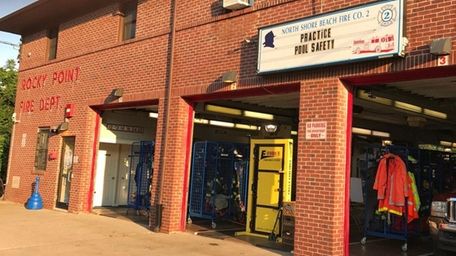 The North Shore Beach firehouse in Rocky Point,
