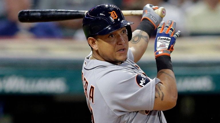 Detroit's Miguel Cabrera, here getting an RBI single