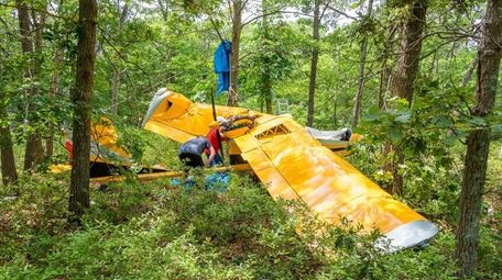 A single-engine ultralight plane went down in a