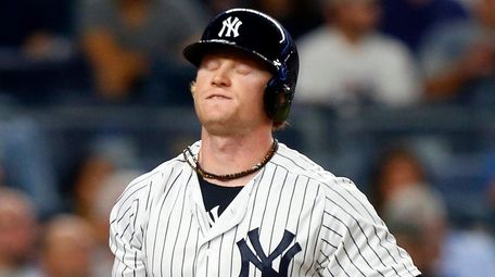 Yankees outfielder Clint Frazier strikes out against the Tampa
