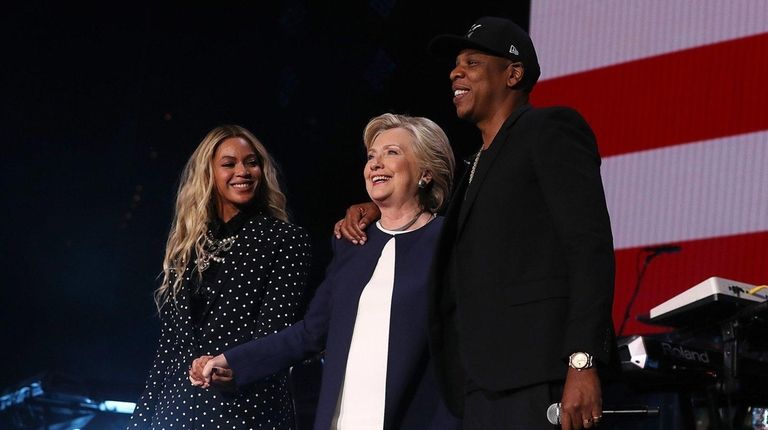 Beyonce, former Secretary of State Hillary Clinton and