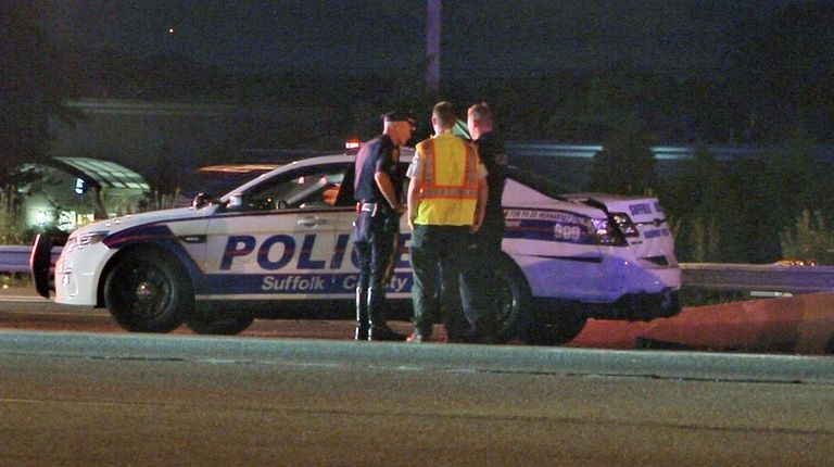 A Suffolk County police car was involved in