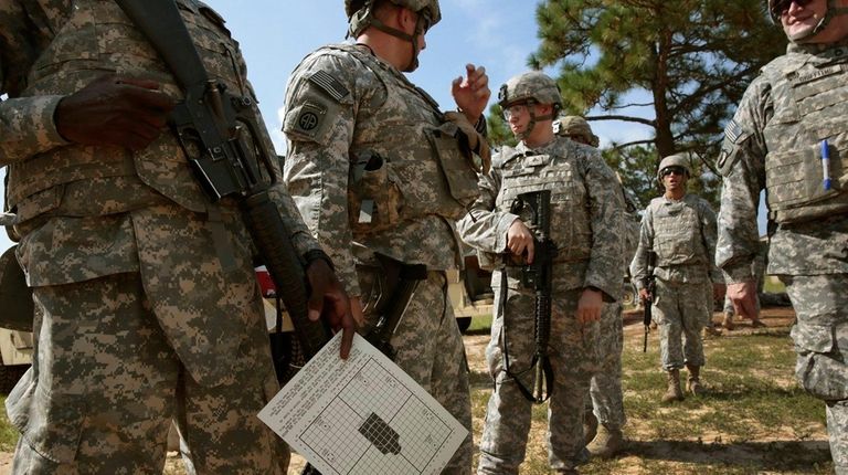 Soldiers training at Ft. Bragg in North Carolina
