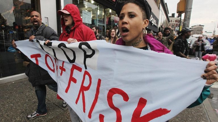 Opponents of the New York Police Department's controversial