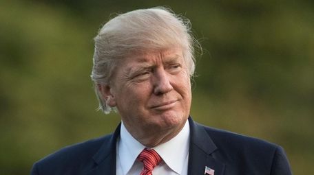 President Donald Trump outside the White House in
